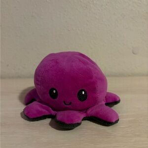 Flippable Plush Octopus Toy - Pink and Black